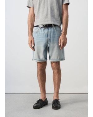 Mango Bermuda Denim Slim Fit Azzurro - Blu
