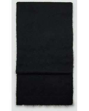 Mango Plain Knitted Scarf - Gray