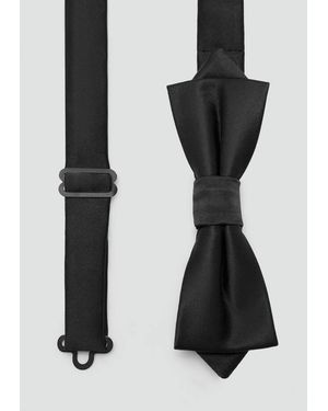 Mango Classic Diamond Bow Tie - Black