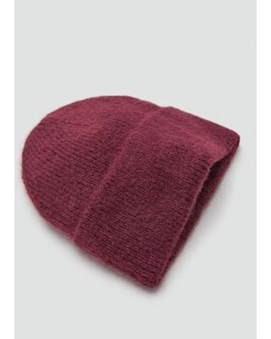 Mango Rib-Knit Cap - Red
