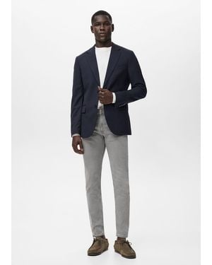 Mango Jan Slim-Fit-Wash Jeans - Grey
