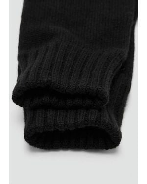 Mango Knitted Gloves - Black