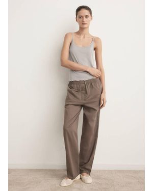 Mango Cotton Top With Straps - Natural