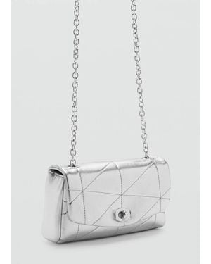 Mango Crossbody Bag With Flap - White