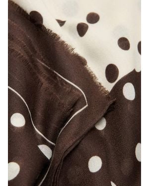 Mango Spots Print Scarf - Brown