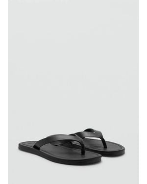 Mango Leather Straps Sandals - White