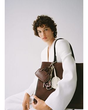 Mango Bag With Multi-Charm Keyring - Brown