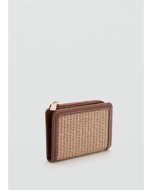 Mango Small Textured Purse - Natural