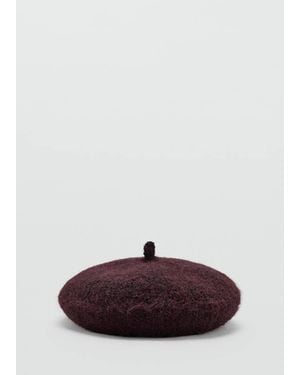 Mango Wool-Blend Beret - Red