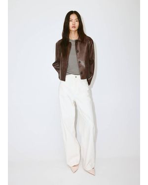Mango Jacke Mit Krokoleder-Effekt - Weiß