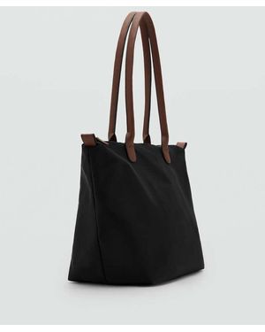 MANGO TEEN Shopper Bag - Black