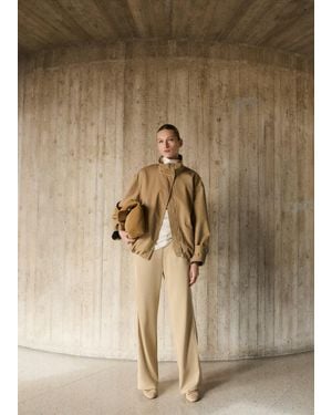 Mango Jogger Pants Mit Kontraststreifen - Natur