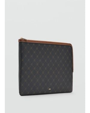 Mango Jacquard Laptop Sleeve - Gray