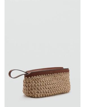 Mango Pochette Fibra Naturale - Multicolore