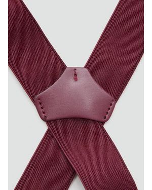Mango Adjustable Elastic Straps With Leather Details - Purple