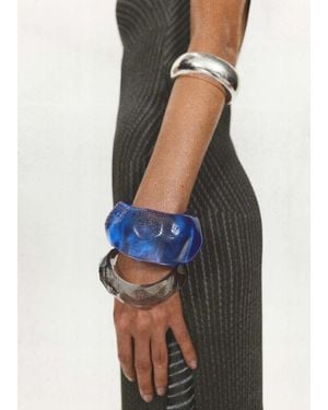 Mango 3Er Set Armbänder Mit Kombinierten Texturen - Blau
