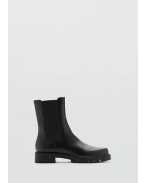 MANGO TEEN Track Sole Chelsea Boots - Black