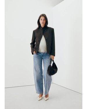 Mango Ballon-Umstandsjeans - Weiß