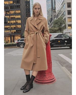 Mango Belt Handmade Coat - Grey