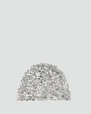 MANGO TEEN Crochet Sequin Headpiece - White