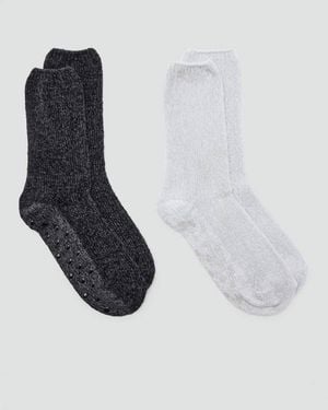 MANGO TEEN 2-Pack Chenille Socks - White