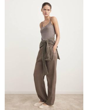 Mango Cotton Top With Straps - Natural
