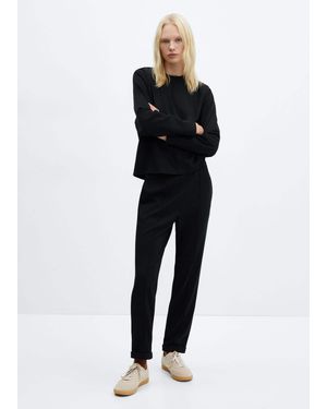 Mango jogger Seams Trousers - Black
