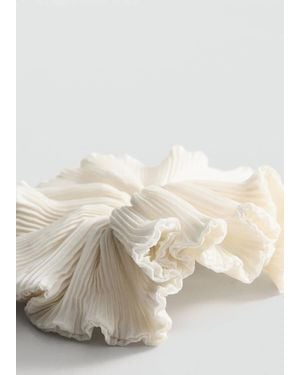 Mango Pleated Scrunchie - Natural