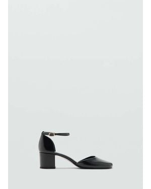 Mango Patent Heeled Shoes - White