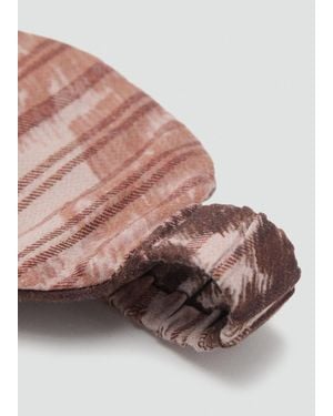 Mango Maschera Con Stampa Diffusa Marrone - Rosa