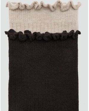Mango Pack Of 2 Ribbed Cotton Socks - Grey