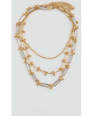 MANGO TEEN Mixed Mirror Necklace - Metallic