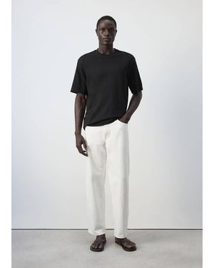 Mango Relaxed Fit T-Shirt 260Gsm - Black