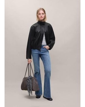 MANGO TEEN Funnel Neck Jacket With Pockets - Black