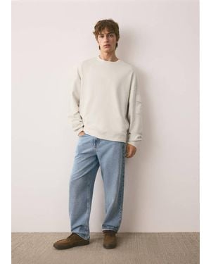 MANGO TEEN Embroidered Detail Cotton Sweatshirt - Multicolour