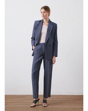 Mango Mid-Rise Lyocell Pants - Gray