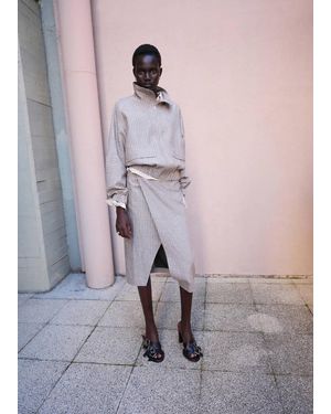 Mango Check Wrap Skirt - Multicolor