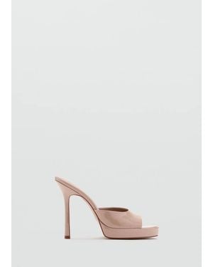 Mango Lack-Sandalen Mit Stilettoabsatz - Weiß