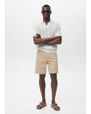 Mango Regular-Fit Denim Shorts - Natural