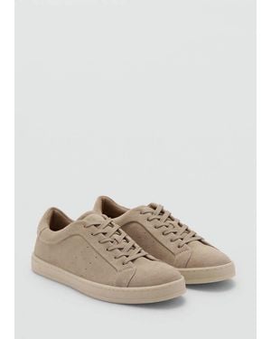Mango Suede Trainers - Natural