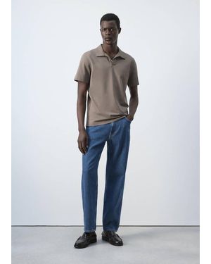 Mango Slim Fit Cotton Piqué Blend Polo - Multicolour
