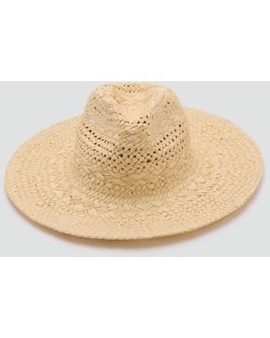 Mango Natural Fiber Hat With Openwork Details
