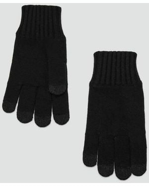 Mango Knitted Gloves - Black