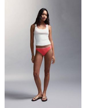 MANGO TEEN Embroidered Bikini With Classic Briefs - Multicolour