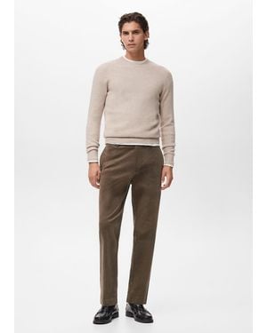 Mango Knitted Wool Blend Jumper - Natural