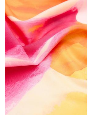 Mango Floral Print Scarf - Pink