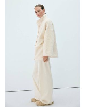 Mango Cardigan Montone Bottoni Bianco Avorio