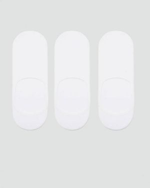 Mango 3-Pack Of Invisible Socks - White