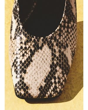 Mango Animal-Print High Heeled Shoes - Metallic