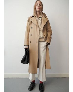 Mango Trench Cotone Cintura - Neutro